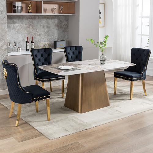 GOOLON Velvet Dining Chairs Set of 4